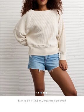 Urban outfitters Off-the-Shoulder Waffle Shirt - NWOT